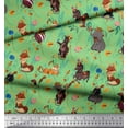 thumbnail image 3 of Soimoi Moss Georgette Fabric Floral,Ball & Animals Cartoon Print Sewing Fabric Yard 42 Inch Wide, 3 of 3