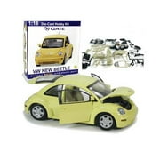 Yellow VW New Beetle 1:18 Scale Die Cast Model Kit