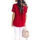 thumbnail image 5 of Blusas de gasa con escote en V dividido informal de verano para mujer, túnica suelta, Tops de manga corta Ormromra, 5 of 5