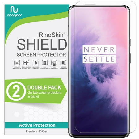 Id Screen - (2-Pack) RinoGear for OnePlus 7 Pro Screen Protector (Fingerprint ID Compatible) Case Friendly Screen Protector for OnePlus 7 Pro Accessory Full Coverage Clear Film