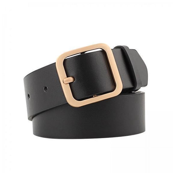 Wxqbjtam 4x Women's PU Leather Belt Waistband Adjustable Pin Buckle 1.3" Wide Fashion Classic Casual Decorative Belt Ladies Waist Belt for Skirt Dress 4 Pcs
