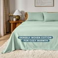 thumbnail image 4 of Flannel Sheet Set  Cotton  Velvety Soft Heavyweight - Double Brushed Flannel - Deep Pocket (Queen  Grey), 4 of 9