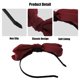 thumbnail image 3 of diadema con lazo de satén, diadema de moda para mujer, rojo vino, 0,31 pulgadas de ancho., 3 of 7