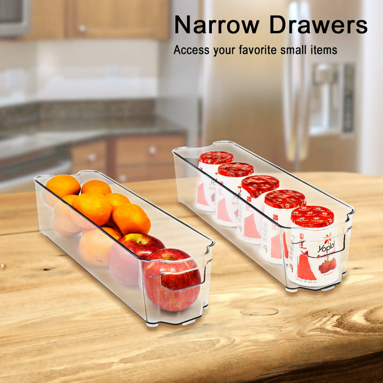 Sorbus Fridge Bins and Freezer Bins Refrigerator Organizer Stackable Food  Storage Containers BPA-Free Drawer Organizers for Refrigerator Freezer and
