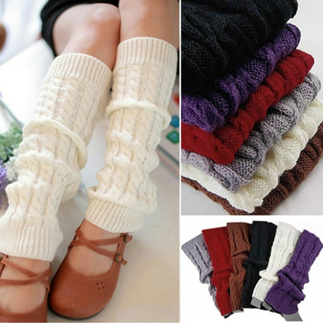 Travelwant Women's Cable Knit Long Boot Stocking Socks Knee High Winter ...