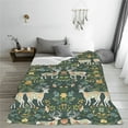 thumbnail image 6 of Throw Blanket for Couch Sofa and Bed, Deer And Flowers Super Soft Plush Throw Blanket, Fuzzy Cuteness Comfy Warm Washable Flannel Blanket & Throws for All Season 40"x30", 6 of 7