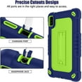 thumbnail image 5 of FIEWESEY for Moxee Tablet 2 Kids Case 8 inch ,Shockproof Kids Rugged Case with Shoulder Strap Case for Moxee 8 inch (Model:MT-T8B22) 2022 Released Tablet+Screen Protector (Navy/Green,1 Pcs), 5 of 8