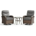 thumbnail image 2 of Unnifurnzi Outdoor Swivel Rocker Patio Chairs-6'' Thick Cushions Outdoor Rocking Chairs Set of 2 with Patio Side Table Patio Table and Chairs for Deck Porch Garden Balcony Poolside-Brown/Gray, 2 of 7