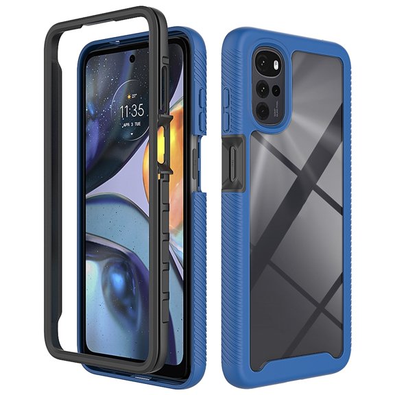 For Motorola Moto G22 / E32 Starry Sky Solid Color TPU Clear PC Phone Case