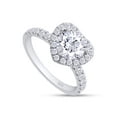 thumbnail image 2 of Lab Created Diamond Moissanite Engagement Rings for Women Wedding Rings 1.40ct D Color VVS1 Clarity Round Cut Moissanite Ring in 925 Sterling Silver plated with 18K White Gold - 5.5, 2 of 5