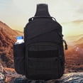 thumbnail image 4 of Bolsa De Pecho Molle Termos para agua Bolsa De Pecho Molle Bolsas de chaleco informales para hombre, bolsa de lona segura para el pecho para hombre, para viajes de senderismo (negro), 4 of 5