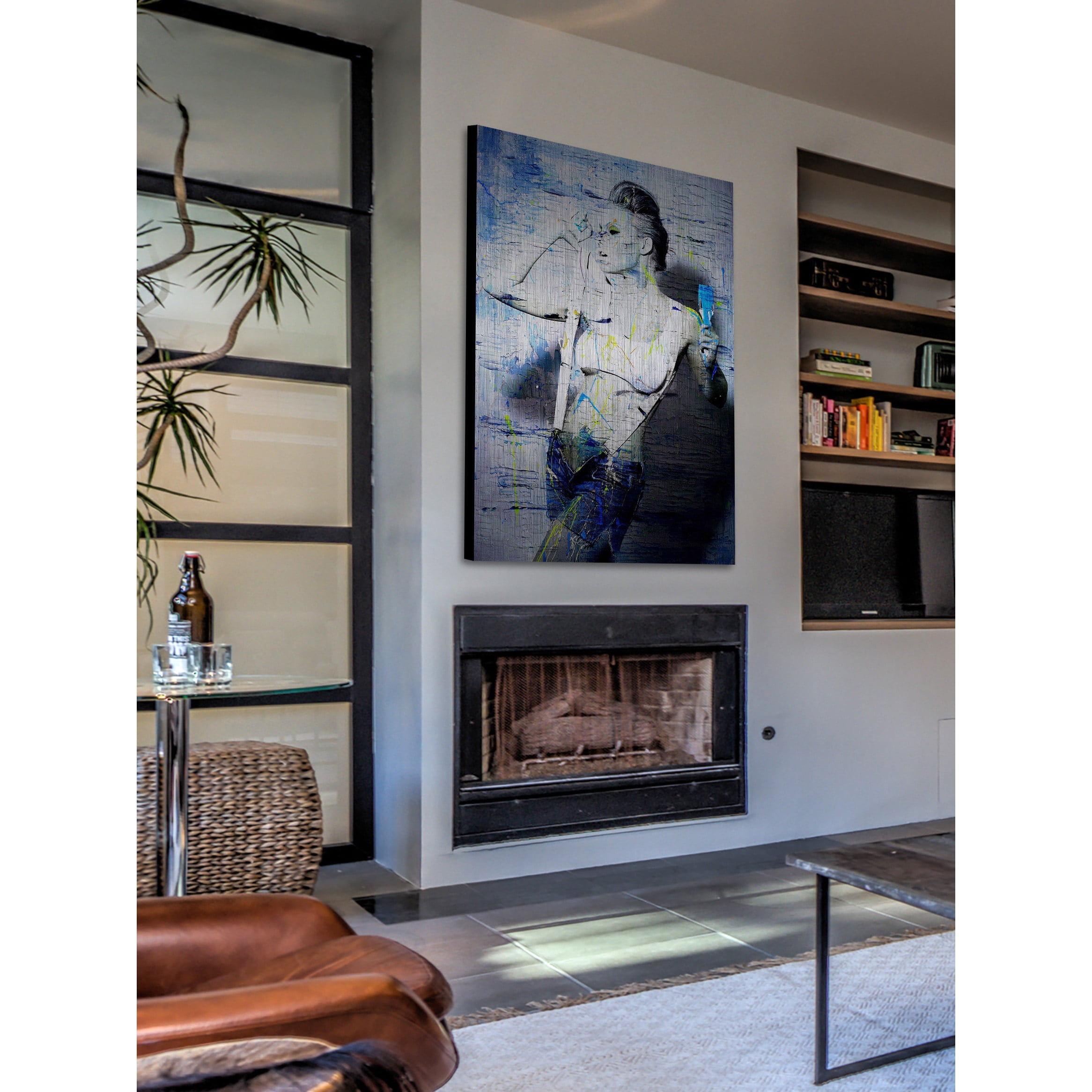 MARMONT HILL Suspenders' Painting Print on Brushed Aluminum 16 x 24