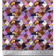 thumbnail image 1 of Soimoi Velvet Fabric Check & Toucan Bird Decor Fabric Printed Yard 58 Inch Wide, 1 of 4