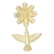 thumbnail image 1 of Arete En Figura De Flor Y Colibri En Oro De 10k 1.9 Gr, 1 of 3