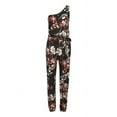 thumbnail image 5 of LASCANA Women's One Shoulder Floral Jumpsuit Bow, 5 of 6