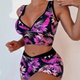 thumbnail image 2 of Gibobby Trajes de Natación para Mujer Bikini de cintura alta para mujer, bañadores sexys de dos piezas con realce, traje de baño Vintage, conjunto de Bik(Morado,M), 2 of 5