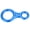 Blue, variant on BIMZUC 35KN Figure 8 Rope Descender Rappel Ring Rock Climbing Rescue Gear, Aluminum Alloy Belay Device for Rappelling Mountaineering, Gold, 14.5x7.5 cm / 5.7x2.9 inches, 124g / 4.37oz
