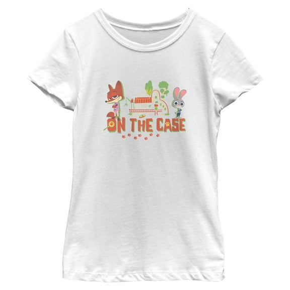 Girls Zootopia 2 Chibi Judy and Nick On the Case T Shirt