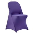 thumbnail image 6 of VEVOR 50 Pcs Purple Chair Covers, Polyester Spandex Chair Cover, Stretch Slipcovers for Wedding Party Dining Banquet Flat-Front Chair Covers, Fits Chair Measures up to 17.72 x 18.11 x 30.31 inch, 6 of 9
