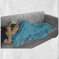 thumbnail image 6 of Mexican Soft Flannel Fleece Throw Blanket, Native Latin Elements Sombrero and Maracas on Wood Americana Inspired Background, Cozy Plush for Indoor and Outdoor Use, 60" x 80", Blue Cream, by Ambesonne, 6 of 6
