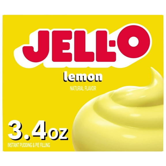 Jell-O Lemon Instant Pudding Mix & Pie Filling, 3.4 oz Box