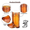 thumbnail image 3 of 36 Pieces 1 Oz Clear Cowboy Glasses Mini Cowboy Boot Shot Glasses Plastic Western Cowboy Glasses Brown, 3 of 5