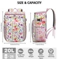 thumbnail image 3 of Rustic Farmhouse Rose and Peony Insulated Cooler Backpack, Leakproof Waterproof Lunch Backpack for Romantic Picnics, Beach Days, 3 of 6