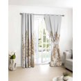 thumbnail image 3 of Orange Pine Tree Blackout Curtains for Bedroom/Living Room, Thermal Insulated Kitchen Curtains, Vintage Watercolor Botanical Grommet Darkening Window Treatment Drapes 42"x84"x2, 3 of 8