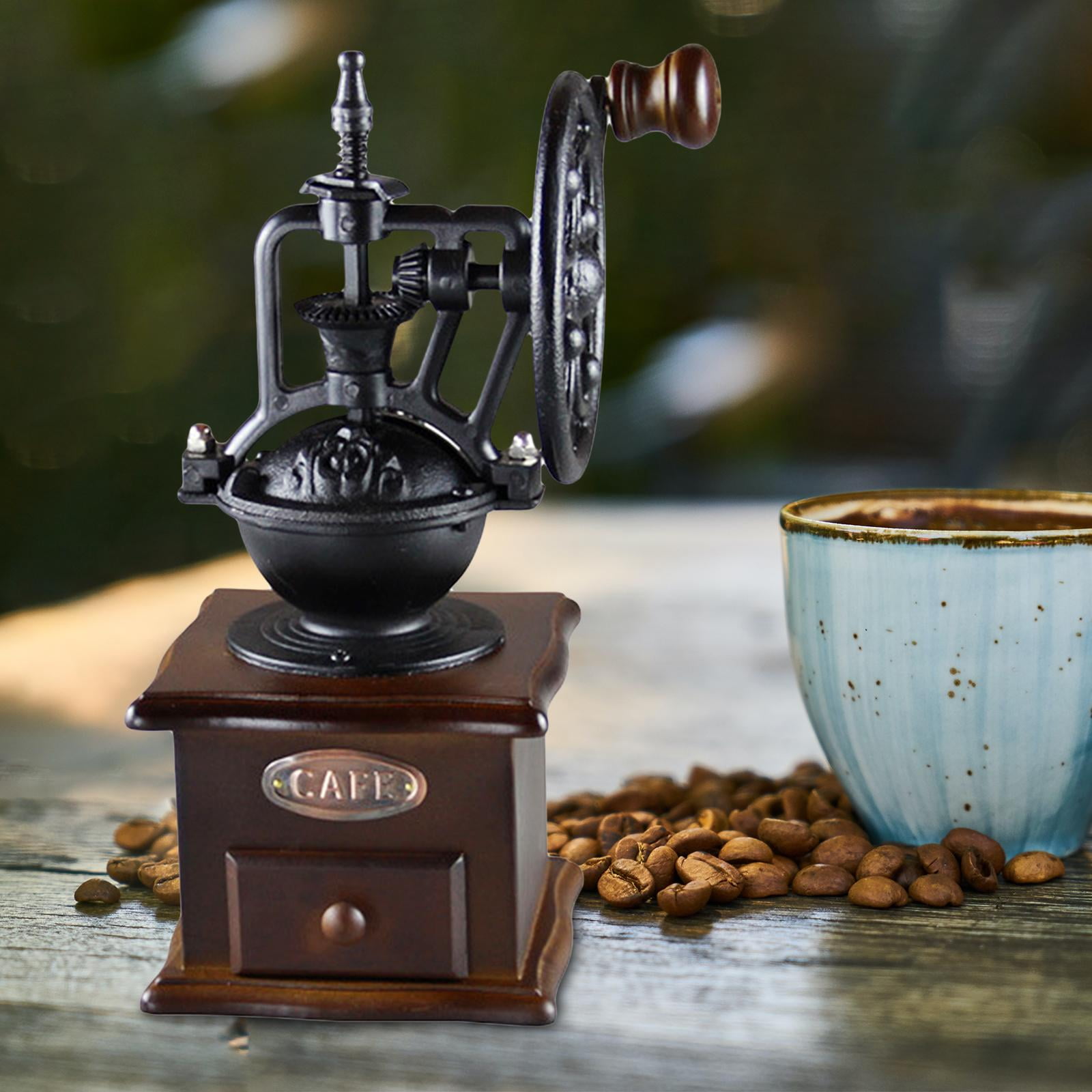 Classic Coffee Grinder Manual Coffee Bean Hand Grinder for Cafe Kitchen Home Cafe Sign