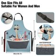 thumbnail image 3 of Yayeee Chief Kitchen Apron with Pockets for Cooking Water Resistant Unisex Adjustable Neck Strap, Pirate Animals, 3 of 7
