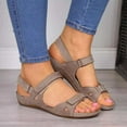 thumbnail image 2 of Summer Woman Sandals College Style Ladies Sandals Low Heel Wedge Casual Women Shoes Fashion Leather Shoes for Female, 2 of 3