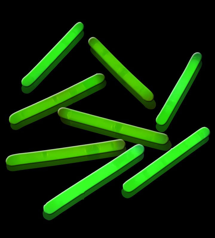 500 2" Glow Light Sticks GREEN Fishing Glowsticks 