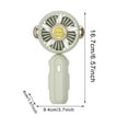 thumbnail image 3 of Mini Fan 500Mah Rechargeable Personal Fan Summer Creative Usb Charging Portable Silent Keychain Mini Fan Handheld For Travel Walking Hiking, 3 of 4
