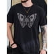thumbnail image 1 of Camiseta con estampado de calavera y mariposa para hombre: suave, manga corta y cuello redondo. Ropa urbana punk de moda para verano. Diseño llamativo, cómoda y transpirable. Ideal como regalo unisex, 1 of 7