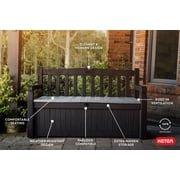 Keter Solana Outdoor Seating 70 Gallon Resin Deck Box, Grey