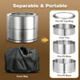 thumbnail image 6 of Moifoi 19.5" Smokeless Stainless Steel Wood-Burning Camp Fire Pit,Portable fire pit with Carry Bag, 6 of 10
