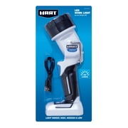 HART Rechargeable Handheld Spot Work Light with Rotating Head, Magnetic Base, White, 300 Lumens