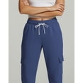 thumbnail image 5 of Real Essentials 3 Pack: Women's Fleece Cargo Sweatpants, Open Bottom Lounge & Athletic Casual Pants with Pockets, 5 of 6