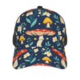 thumbnail image 2 of Picia Colorful Mushrooms Pattern Trucker Hat,Baseball Cap,Sun Protection Cap,Stylish Headwear,Leisure Cap,Outdoor Sports Cap, 2 of 7