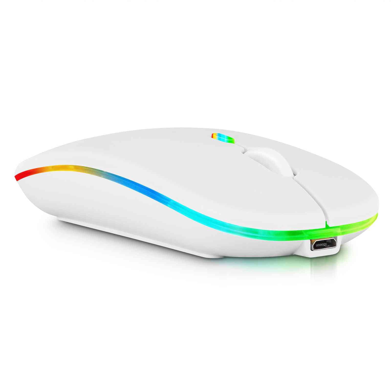 2.4GHz & Bluetooth Mouse, Rechargeable Wireless Mouse for Philips PH1 Bluetooth Wireless Mouse for Laptop / PC / Mac / Computer / Tablet / Android RGB LED Pure White Walmart.com