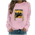 thumbnail image 2 of RKSTN Blouses pour Femmes Imprimées Col Rond Manches Longues Chandails en Molleton Blouses pour Femmes Habillées Décontractées, 2 of 4