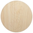 thumbnail image 1 of Paw Prints Yin Yang Cat Dog Wood Shape Unfinished Piece Cutout Craft DIY Projects - 4.70 Inch Size - 1/4 Inch Thick, 1 of 7