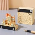 thumbnail image 2 of 3D Paper Carving Art Calendar - Office Desktop Ornament, Birthday Gift, Stress Relief,Autumn in Prague, 2 of 7
