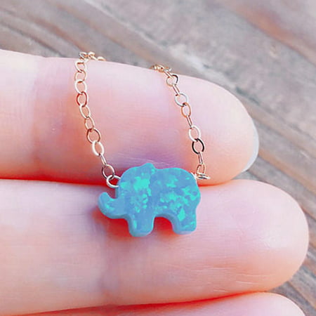 Fancyleo Good Luck Amulet Baby Elephant Friendship Necklace Women Jewelry Stainless Steel Dainty Chain Best Gifts For Her Collier (Best Engagement Gifts For Her)