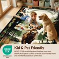 thumbnail image 4 of Design&I 6'x9' Washable Area Rug Hunting Camo Motif Print Forest Tracks Woodland Antler Border for Living Room, Family Indoor, Oversized Skid-Resistant, 4 of 7