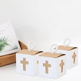 thumbnail image 2 of vlrwzc 50pcs Candy Treat Box First Communion Christening Decor Baptism Favor Boxes Laser Cut Hollow Cross Favor Gift Box for Wedding Baby Shower Party, 2 of 7