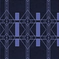 thumbnail image 1 of Ahgly Tapis d'Intérieur Lavable en Machine Carré Noir Nuit Transitionnel, 5 Pieds Carré, 1 of 7