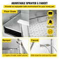 thumbnail image 5 of VEVOR 50" Stainless Steel Dog Grooming Tub - Professional Pet Bath Station w/ Steps, Left Door, Faucet & Accessories, 5 of 9