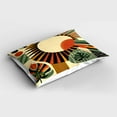 thumbnail image 2 of Ambesonne Monstera Pillow Sham, Mid Century Abstract Sun, 26" X 20", Beige Burnt Orange Black, 2 of 2