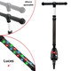 thumbnail image 2 of Scooter Patín del Diablo para Niños con Luces Plegable Altura Ajustable Antideslizante Freno 3 a 8 Años - Negro, 2 of 7